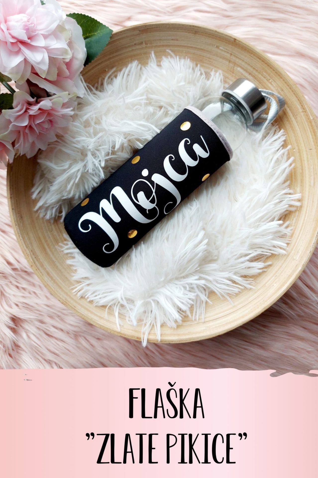 Flaška-zlate pikice